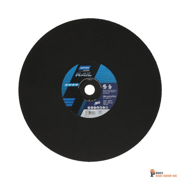 nortonschleifmittel/NORTON_schleifmittel_66252829588 Norton RAIL-CUT  Fixed cut off wheels 356x4x25.4mm 24 GRIT_121967